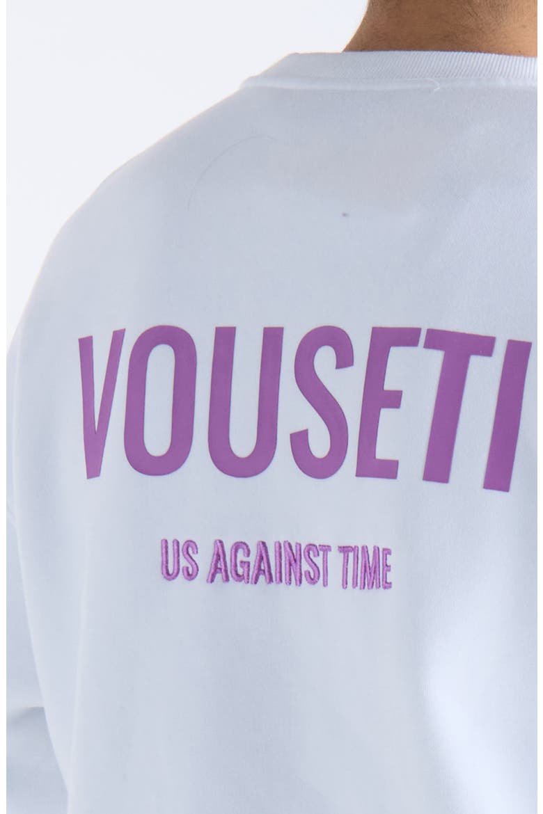 Us Against Time Crewneck Sweatshirt, Alternate, color, WHITE
