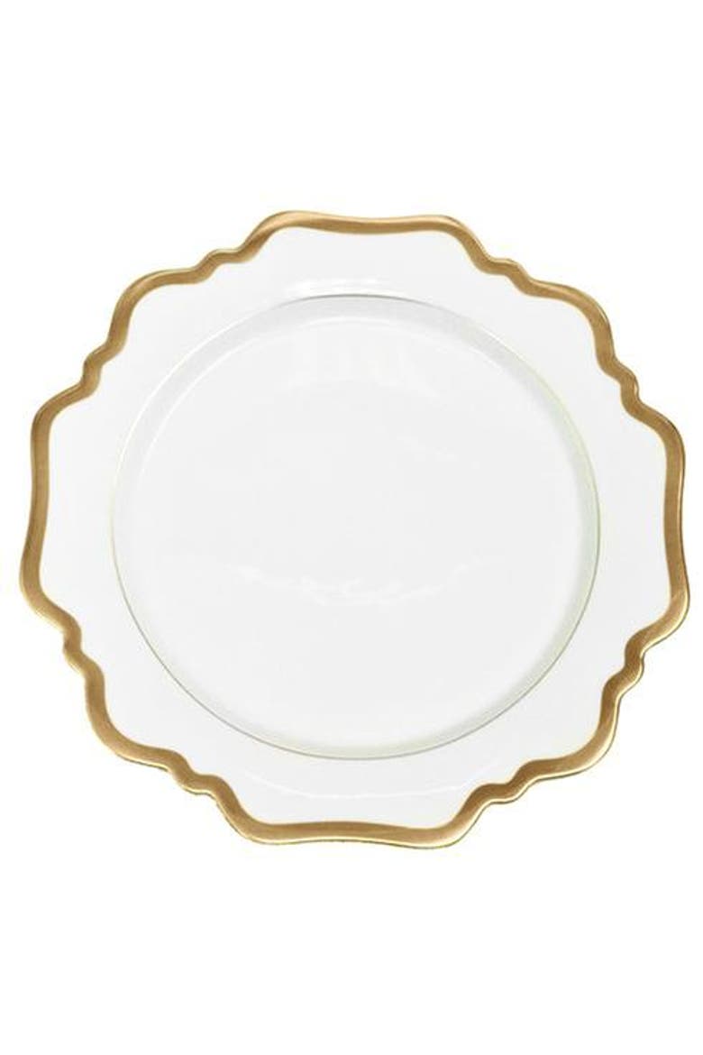 Anitque White Gold Bread & Butter Plate, Main, color, WHITE/GOLD