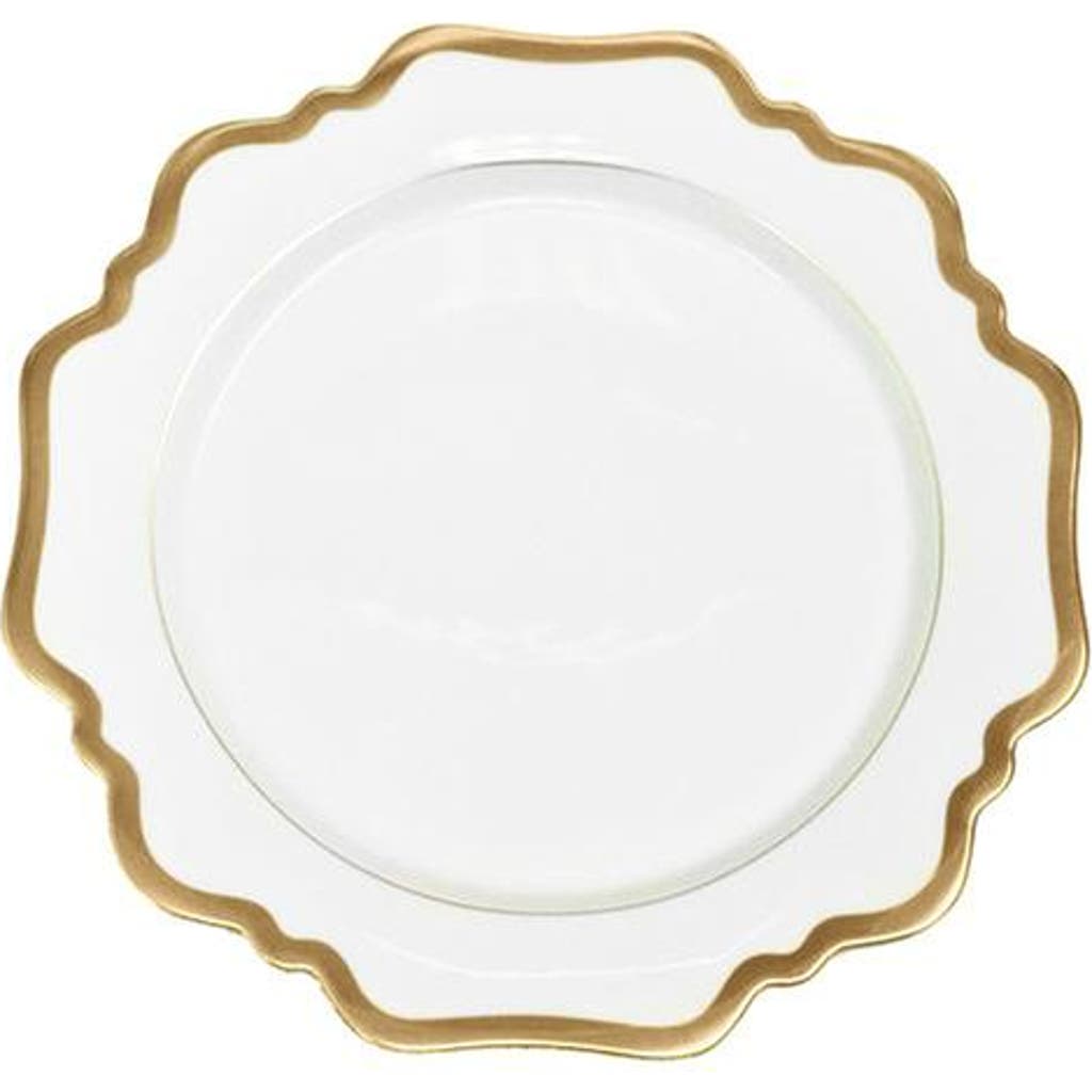 Anna Weatherley Anitque White Gold Bread & Butter Plate in White/gold  product