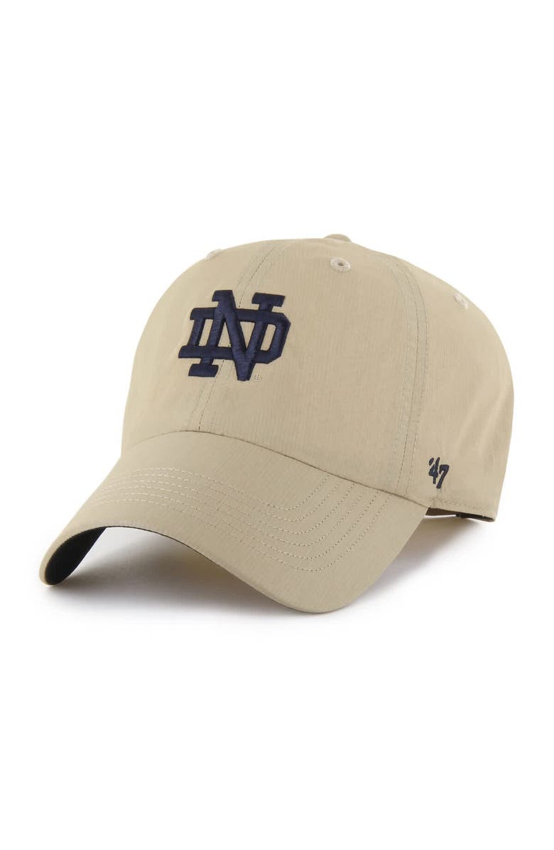 '47 Men's '47 Khaki Notre Dame Fighting Irish Clean Up brrr° Adjustable Hat, Main, color, 
