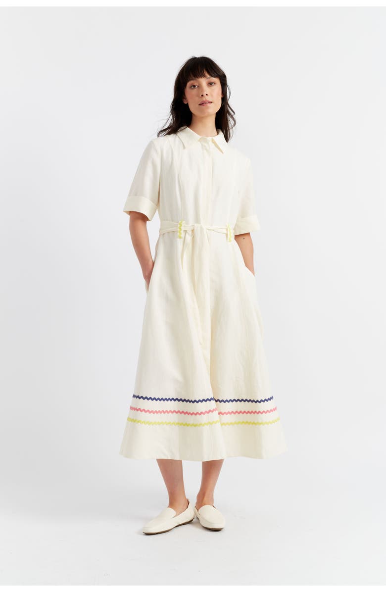Chinti & Parker Starboard Linen Blend Dress, Main, color, 