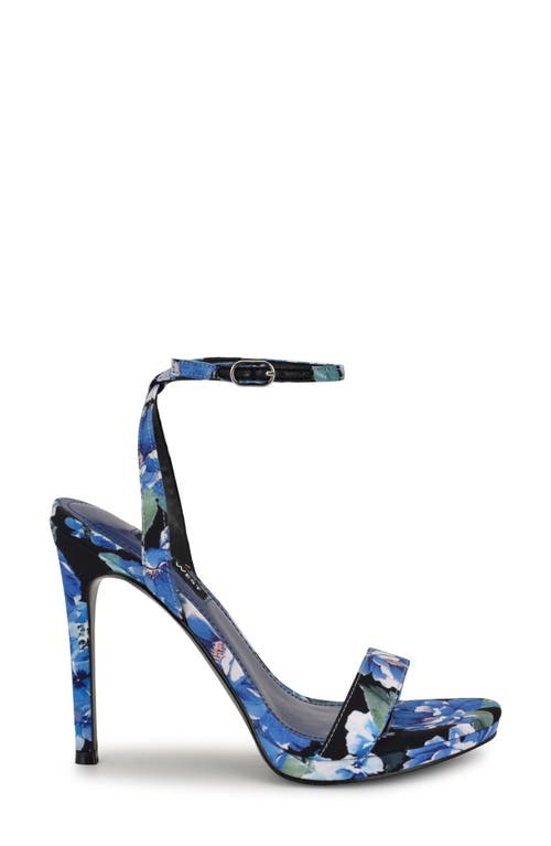 Nine West Loola Ankle Strap Sandal In Dark Blue