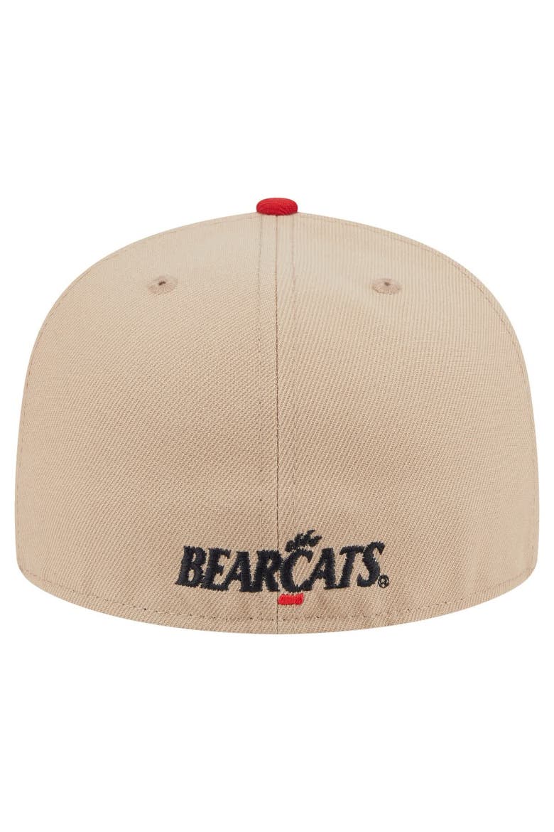 Men's New Era  Khaki Cincinnati Bearcats Two-Tone 59FIFTY Fitted Hat, Alternate, color, Khaki