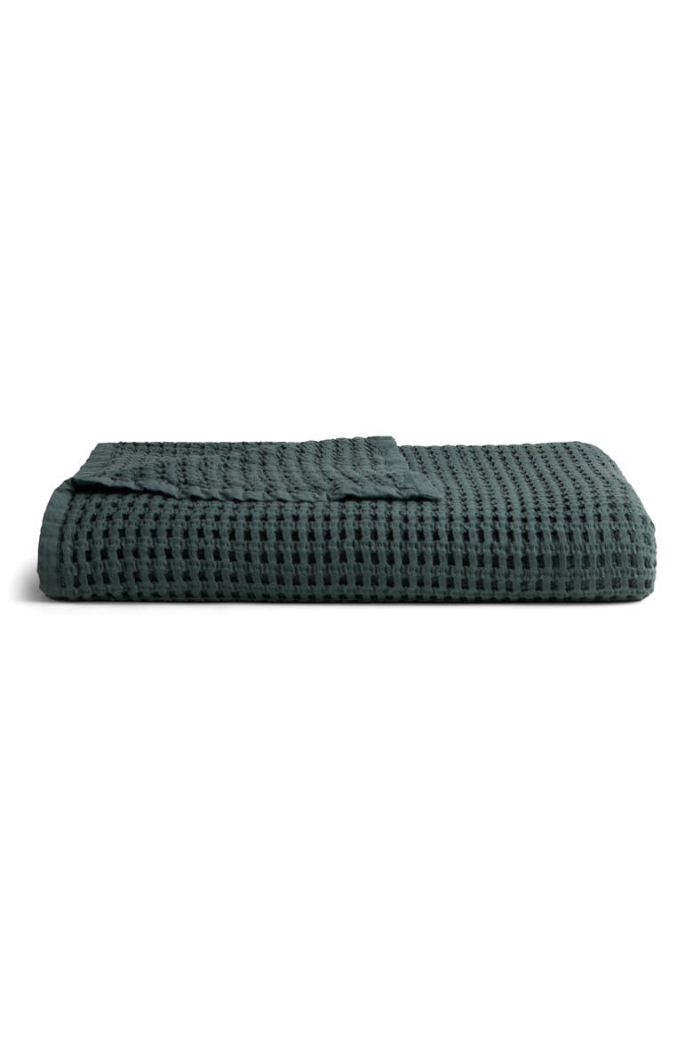 Waffle Cotton Throw Blanket, Main, color, AGAVE