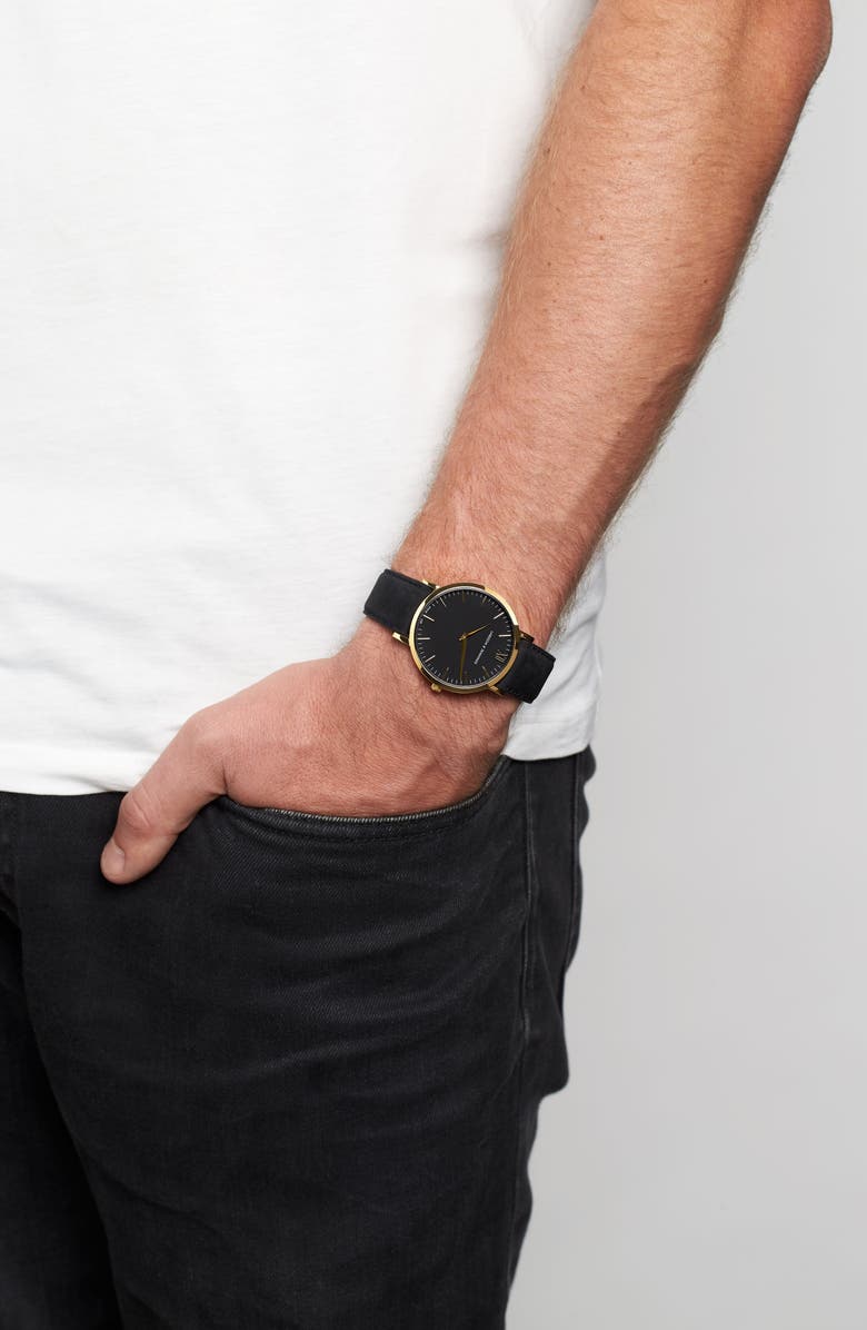 LARSSON & JENNINGS 'Lugano' Leather Strap Watch, 40mm, Alternate, color, 