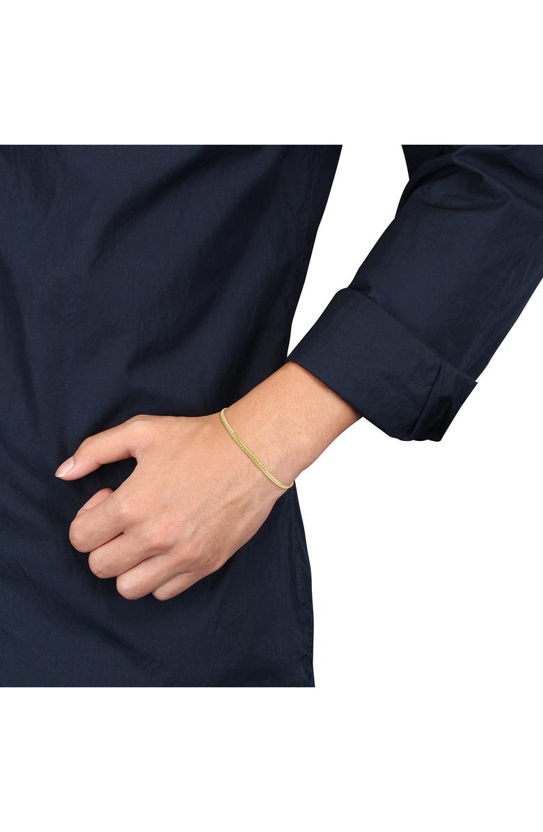 DELMAR Herringbone Chain Bracelet, Alternate, color, Yellow