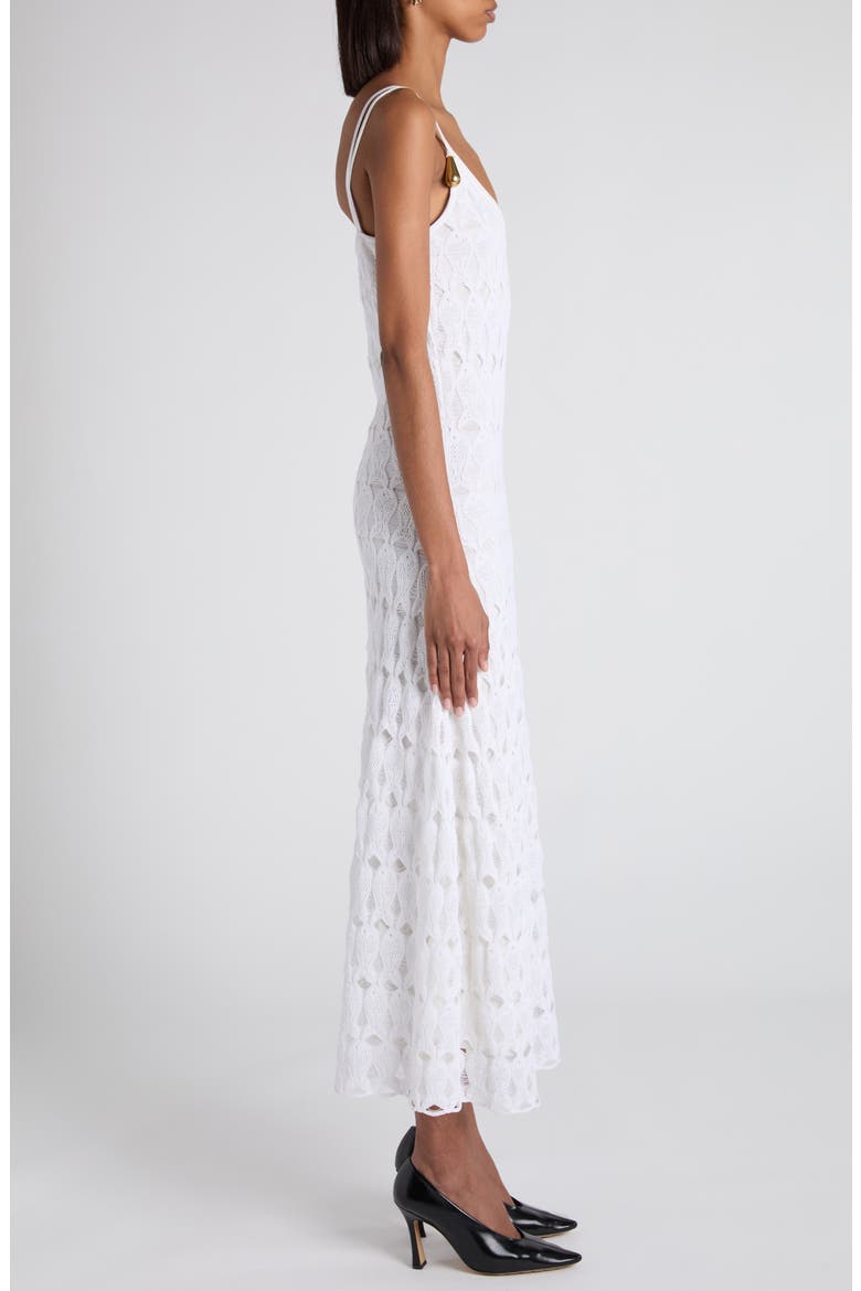 Cotton & Silk Fish Lace Slipdress, Alternate, color, 9071 CHALK