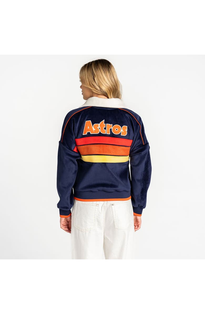THE WILD COLLECTIVE Women's The Wild Collective  Blue Houston Astros Velvet Cord Full-Zip Jacket, Alternate, color, Blue