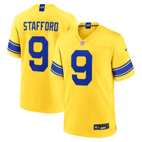 Men's Nike Matthew Stafford Los Angeles Rams Classic Sol Game Jersey