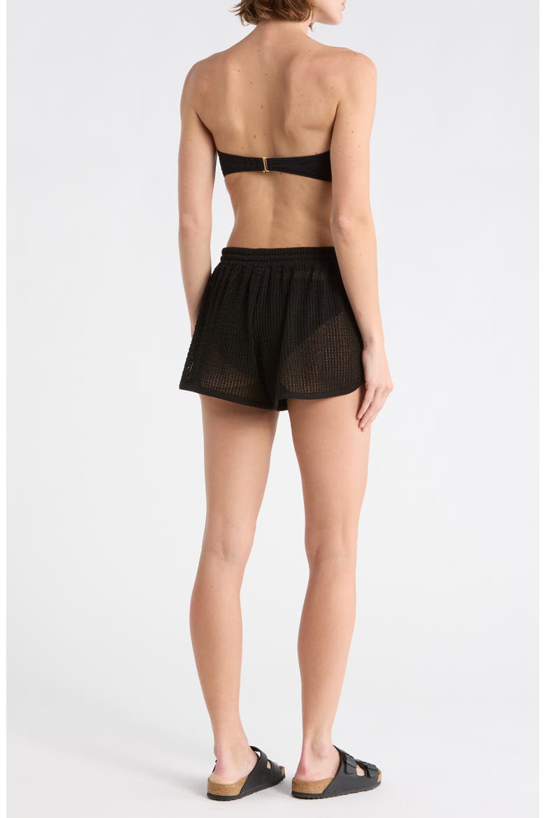 Knit Dolphin Hem Shorts, Alternate, color, BLACK