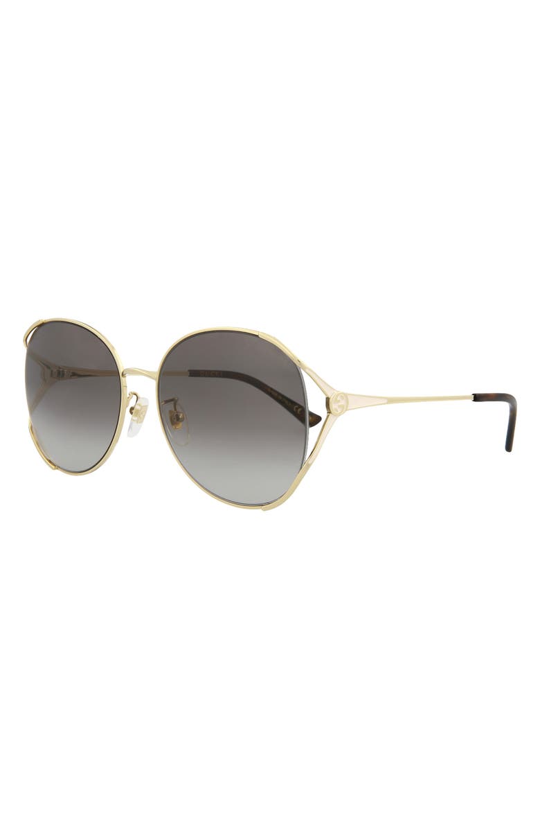 Gucci 59mm Round Sunglasses, Alternate, color, 