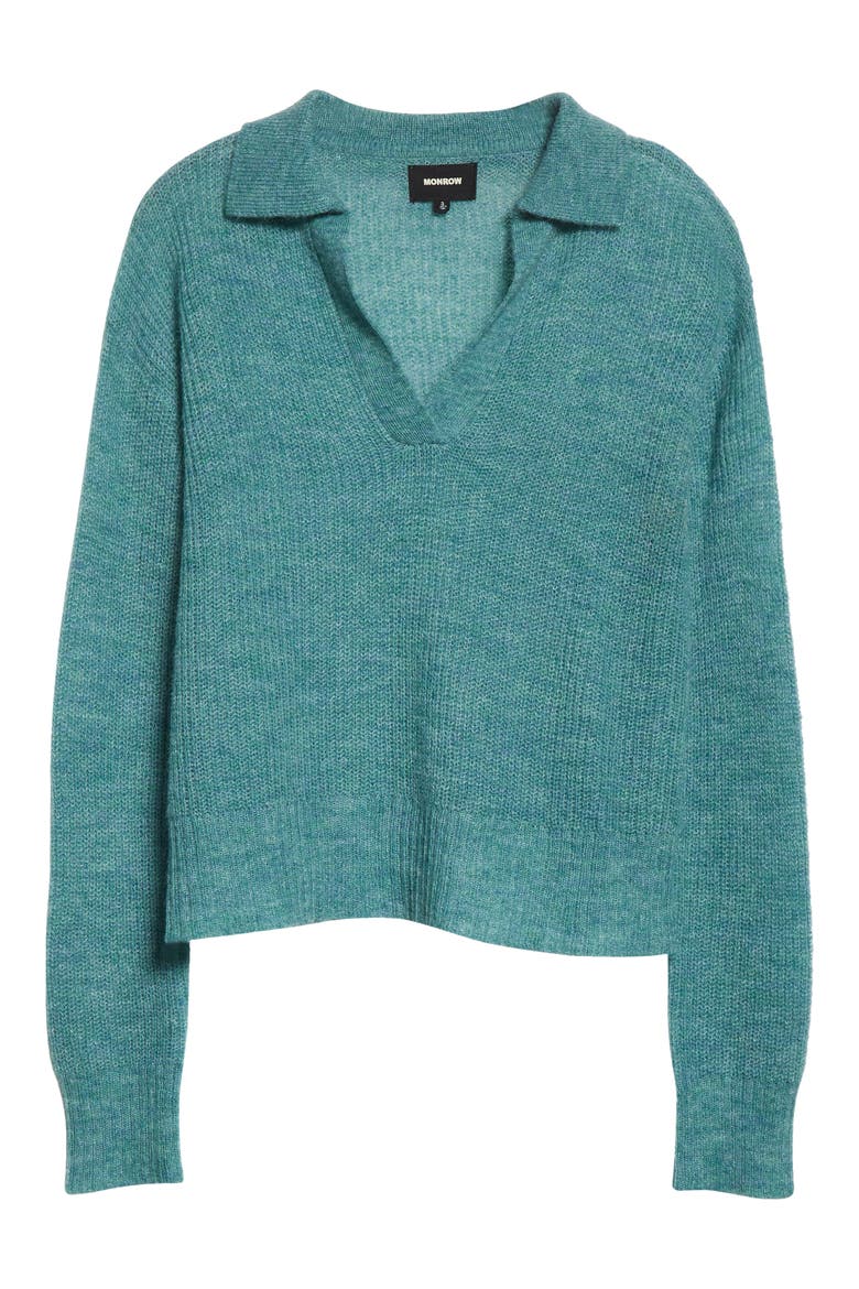 Polo Sweater, Alternate, color, KALE GREEN