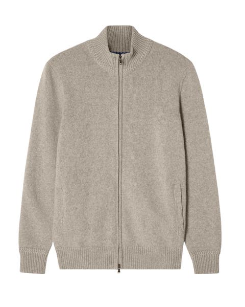 Graham Cashmere Blend Full Zip Sweater