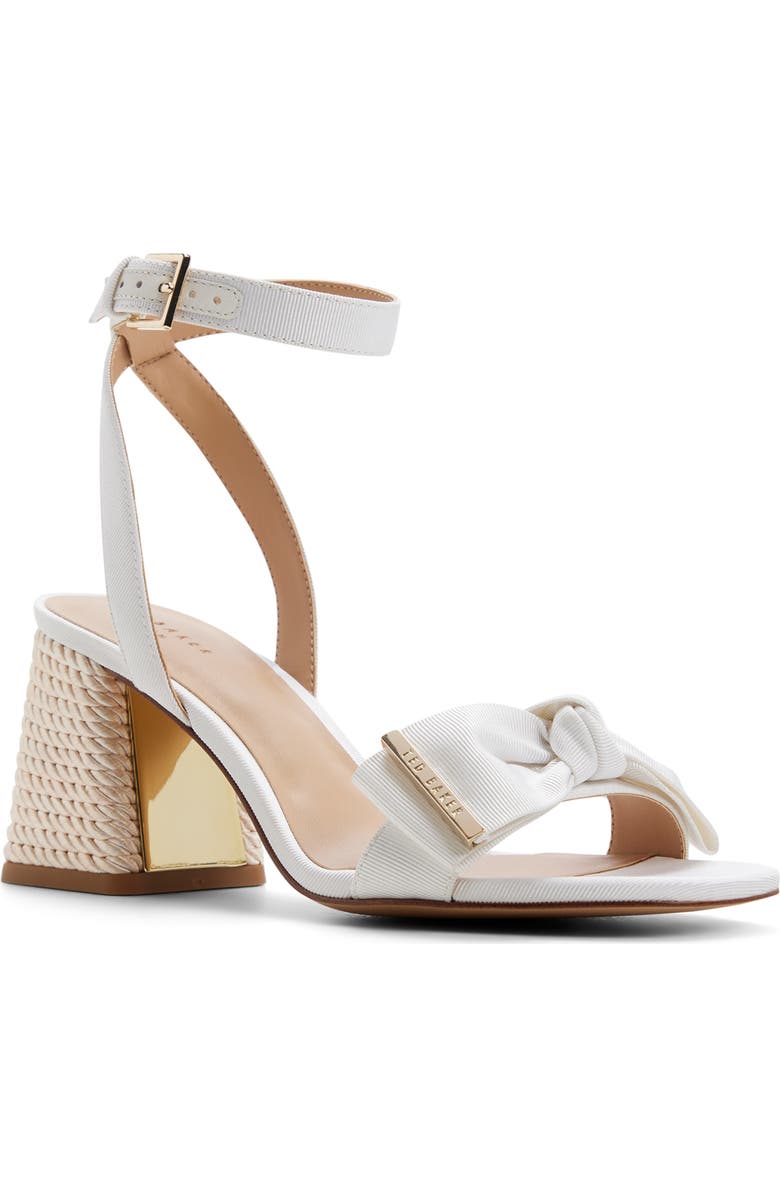 Ted Baker London Giana Block Heel Sandal, Main, color, White