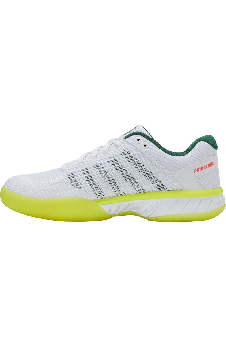 K-Swiss Express Light Pickle Ball Running Shoe, Alternate, color, White/ Neon Lime/ Eden