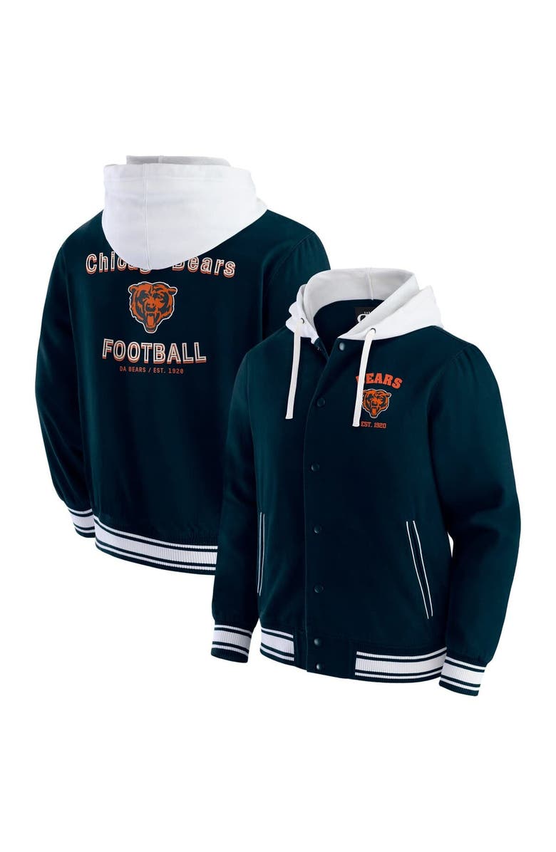 Darius Rucker Collection by Fanatics Men's Darius Rucker Collection by Fanatics Navy Chicago Bears Full-Snap Hoodie Jacket, Alternate, color, 