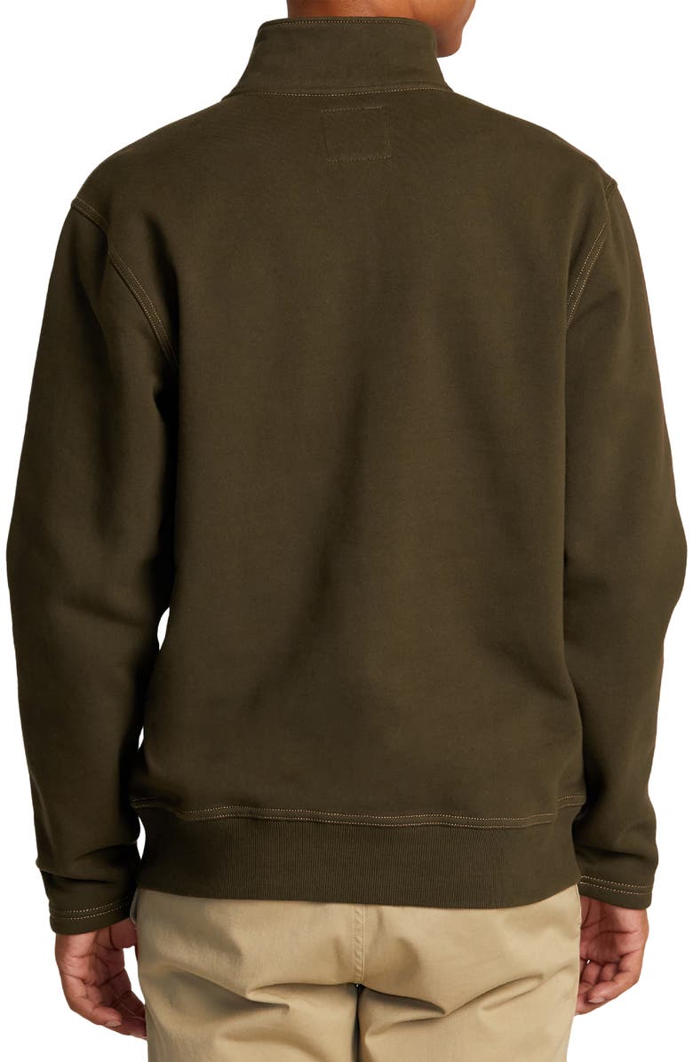 RVCA Chainmail Half Zip Cotton Pullover, Alternate, color,