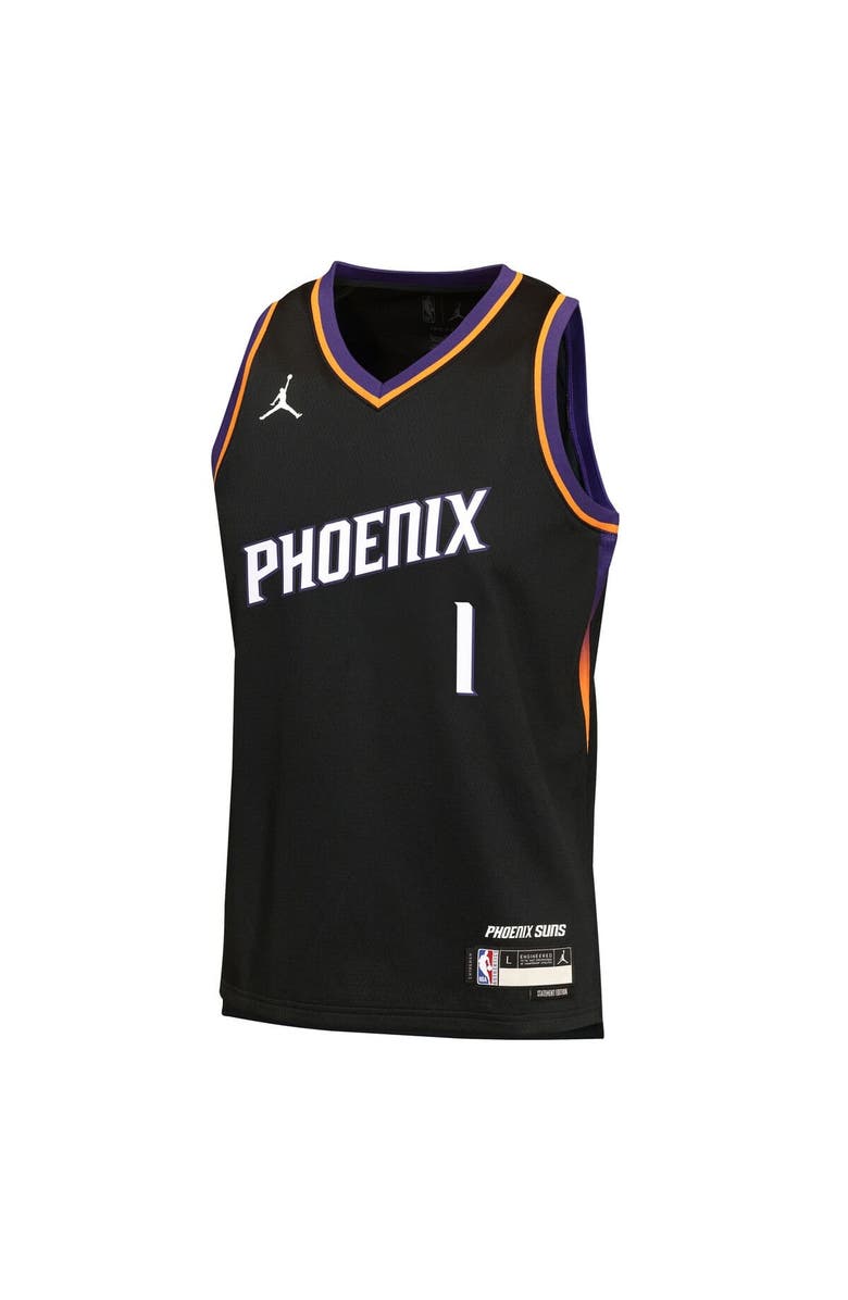 Jordan Brand Youth Jordan Brand Devin Booker Black Phoenix Suns Swingman Jersey - Statement Edition, Alternate, color, Black