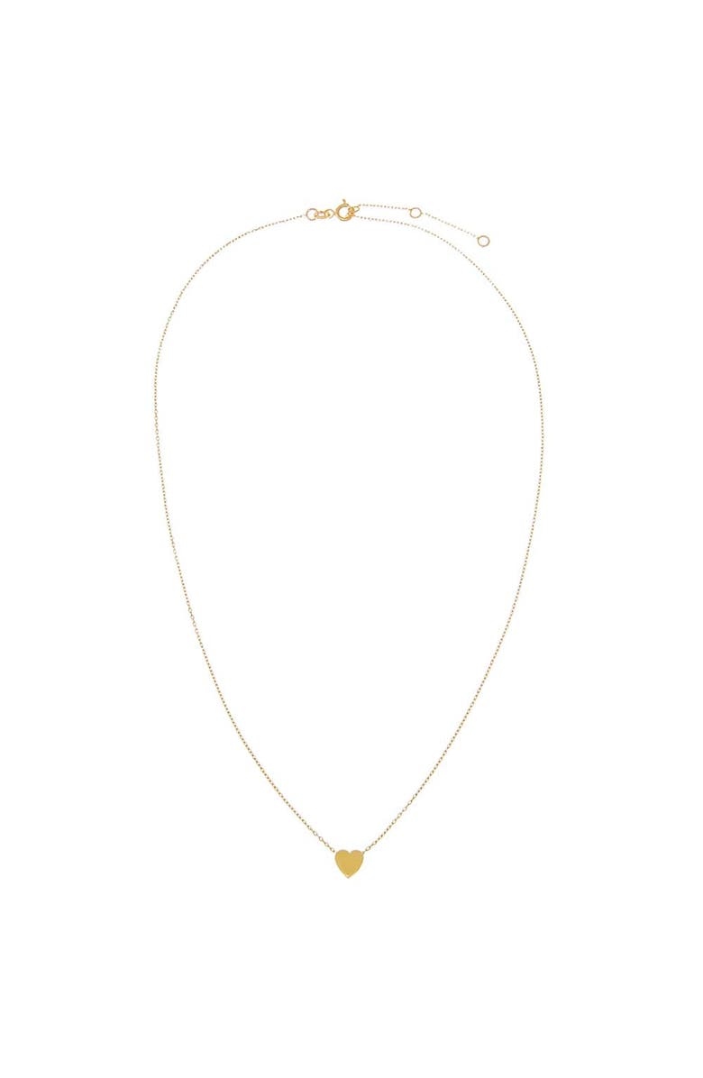 BY ADINA EDEN Solid Heart Pendant Charm Necklace 14K, Alternate, color, 
