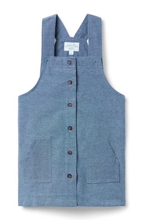 Kate Plaid Overall Dress