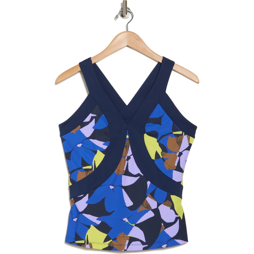 Original Penguin Abstract Floral Tank In Black Iris