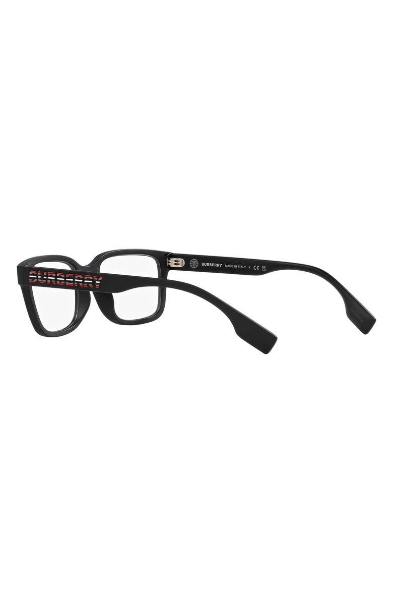 Burberry Charlie 57mm Square Optical Glasses, Alternate, color, Matte Black