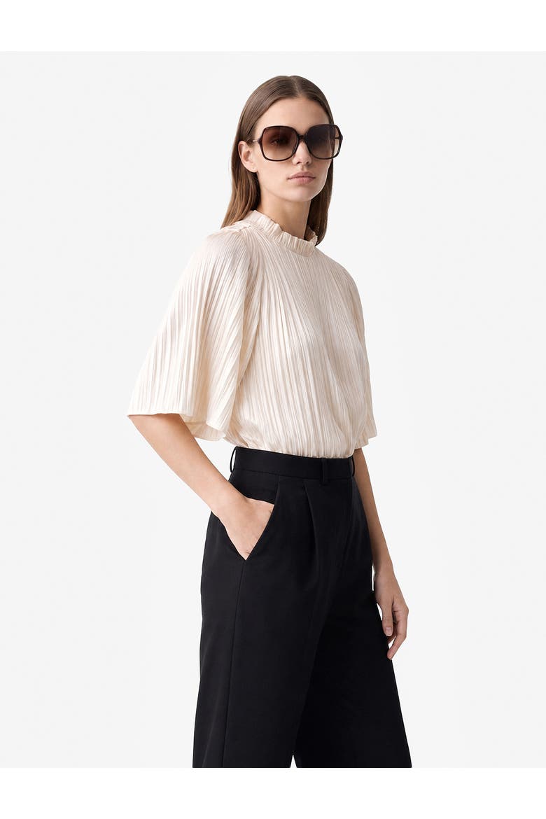 High Rise Wide Leg Tailored Trousers with Pockets, Alternate, color, BLACK