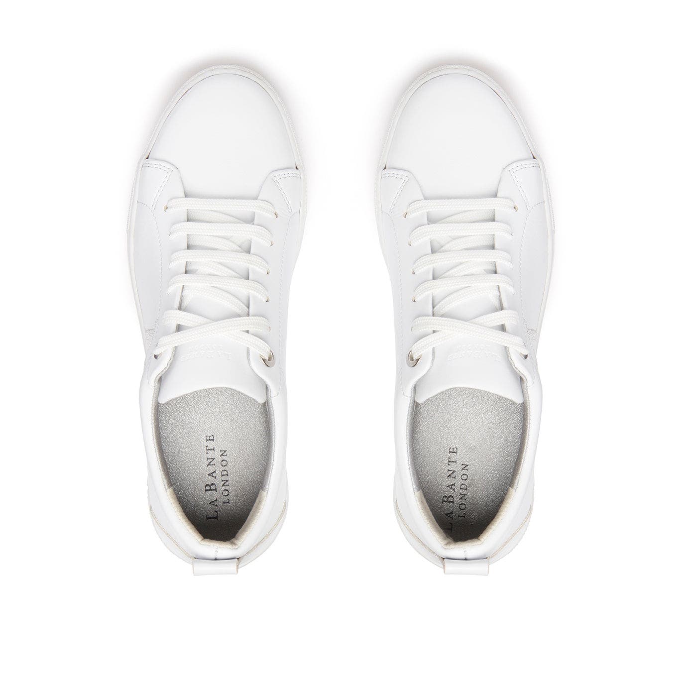 LaBante London LB White Apple Leather Sneakers Women, Alternate, color, White