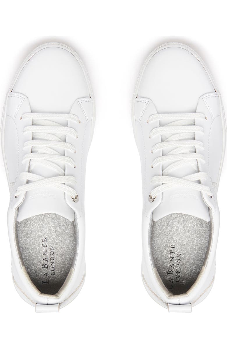 LaBante London LB White Apple Leather Sneakers Women, Alternate, color, White