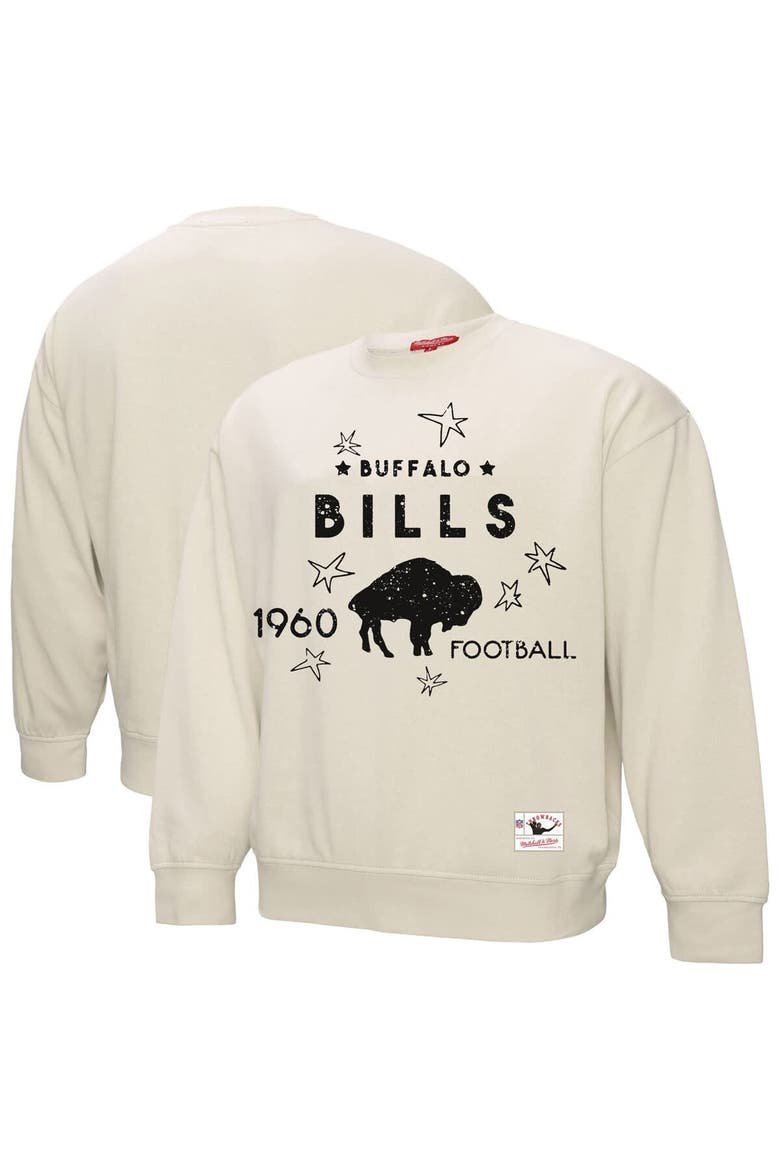 Women's Mitchell & Ness Cream Buffalo Bills Plus Size Shooting Star Sweatshirt, Main, color, Cream
