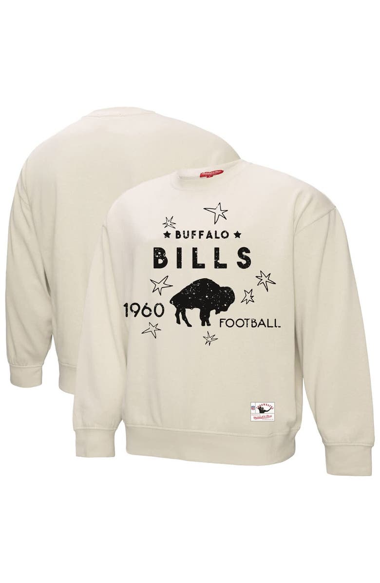 Mitchell & Ness Women's Mitchell & Ness Cream Buffalo Bills Plus Size Shooting Star Sweatshirt, Main, color, Cream