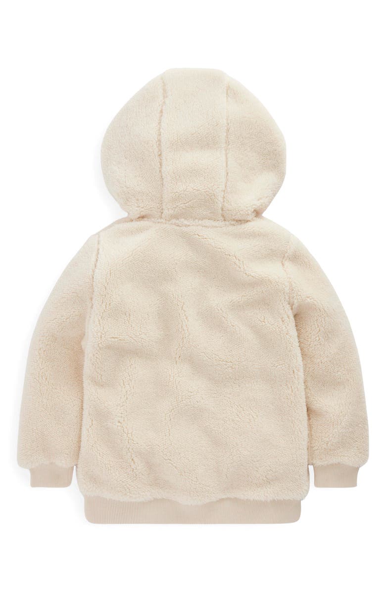 Mini Boden Kids' Fleece Half Zip Hoodie, Alternate, color, Oatmeal