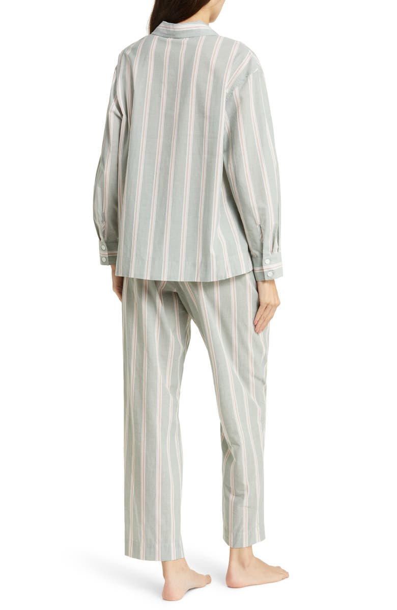 Eberjey Stripe Sandwashed Organic Cotton Pajamas, Alternate, color, 