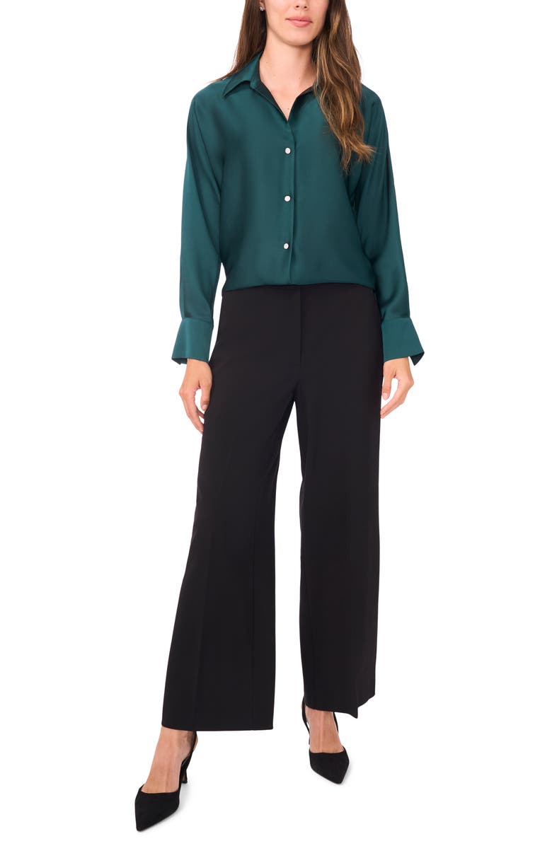 Halogen<sup>®</sup> Charmeuse Button-Up Shirt, Alternate, color, June Bug