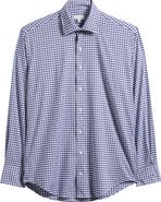 Peter Millar Fairbanks Ombré Check Performance Twill Button-Up Shirt