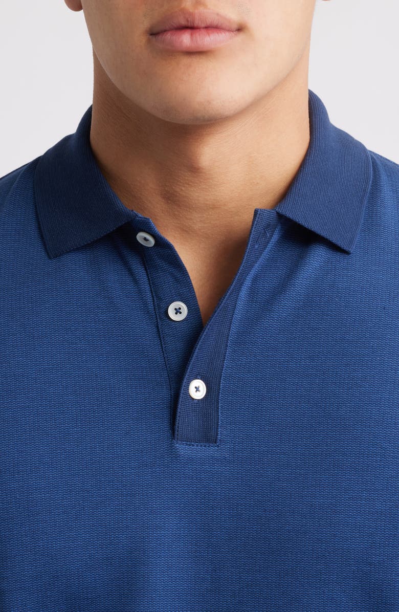 Peter Millar Barnes Bird's Eye Cotton & Modal Polo, Alternate, color, Navy