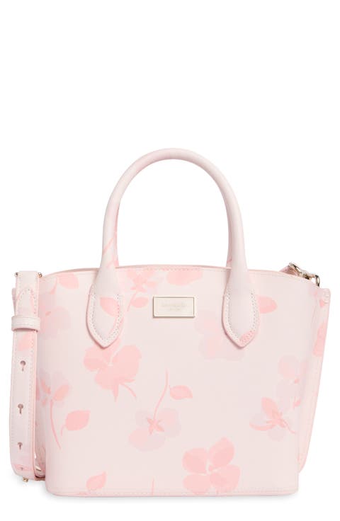 suite spring pansies print satchel