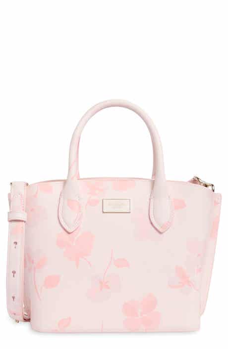 suite spring pansies print satchel