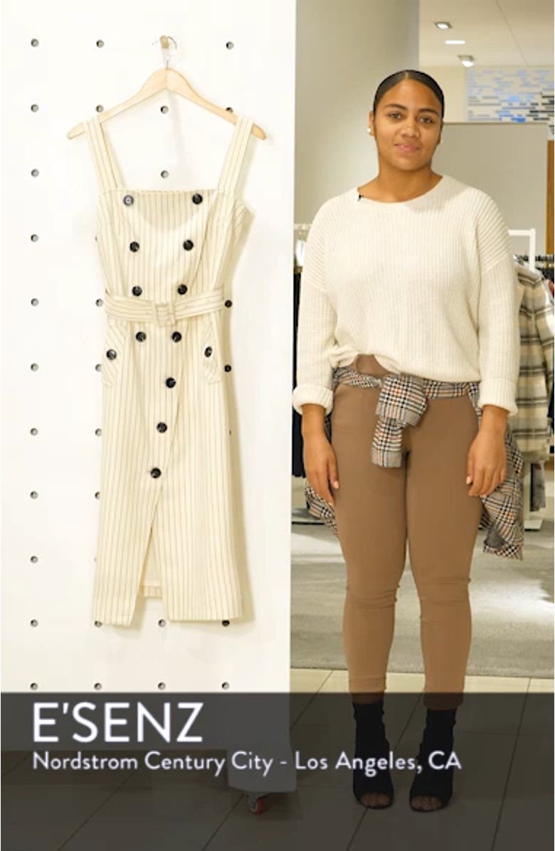 Lody Button Front Belted Midi Dress, sales video thumbnail