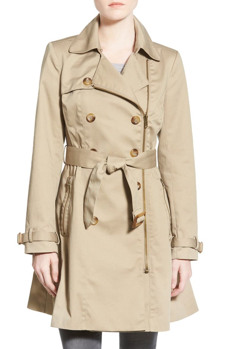 Trench Coat, Main, color, LIGHT KHAKI