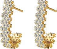 DLORIA Cubic Zirconia J Hoop Earrings