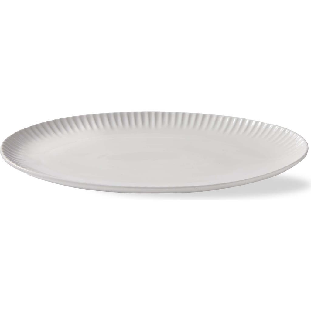 Tag Vista Oval Large Grey Serving Platter Dishwasher Safe Serveware In White