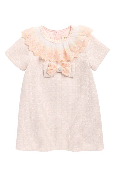 Kids' Floral Lace Tweed Dress (Toddler & Little Kid)