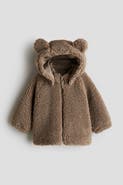 H&M Hooded Pile Jacket