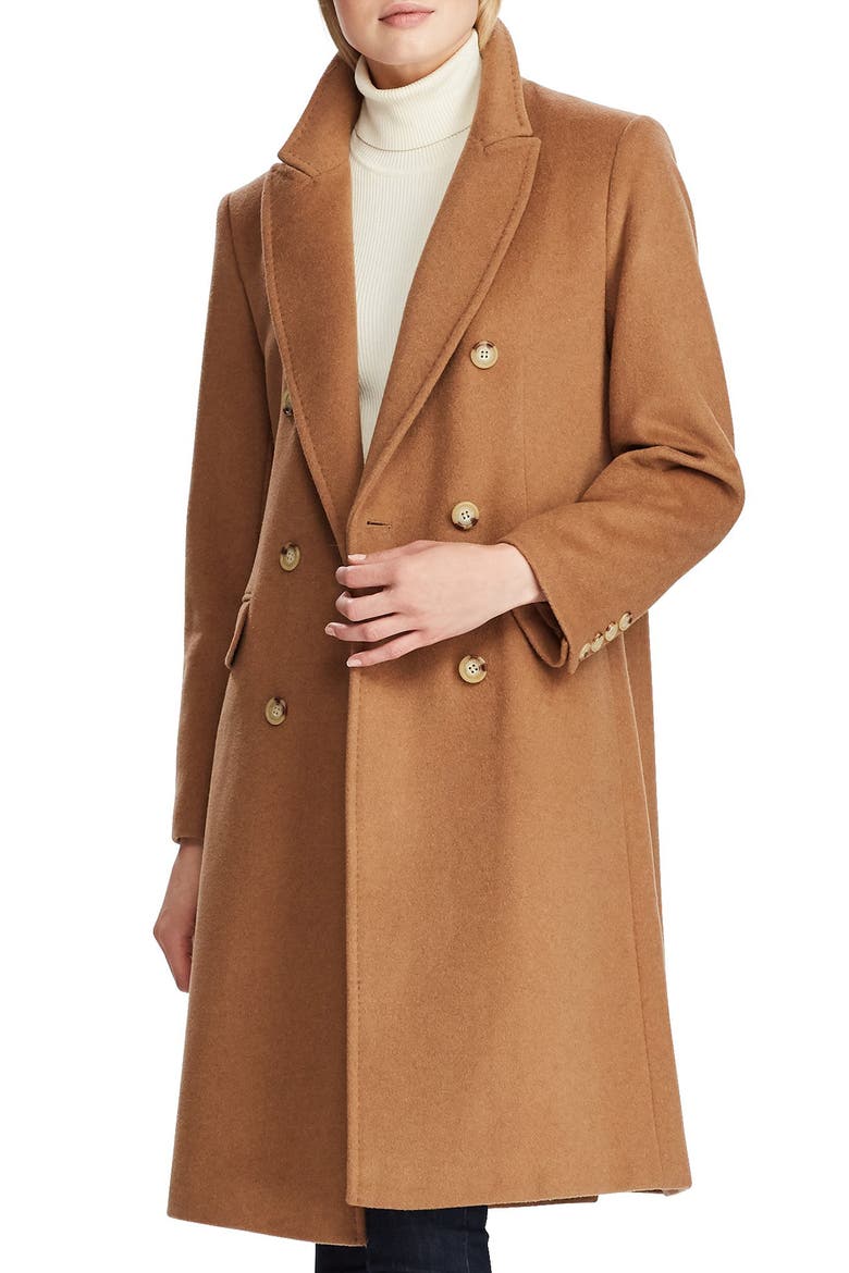 Double Breasted Reefer Coat, Main, color, NEW VICUNA