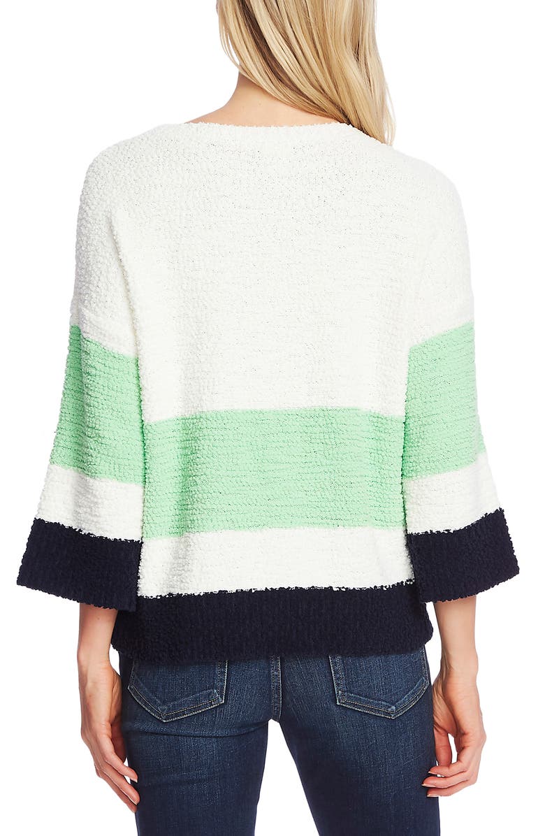 Vince Camuto Colorblock Teddy Knit Sweater, Alternate, color,
