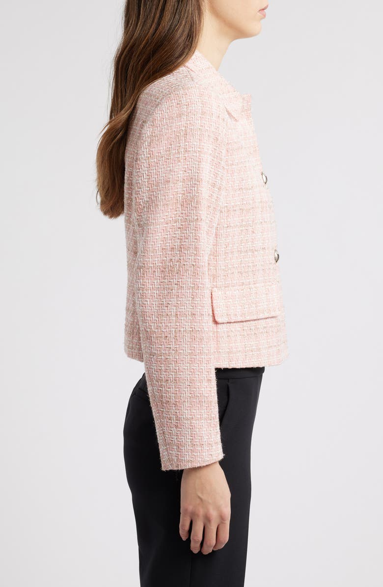 Anne Klein Collared Tweed Crop Jacket, Alternate, color, 