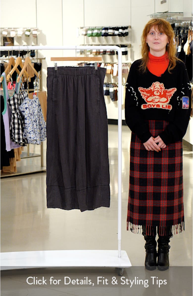 Days End Pull-On Linen Blend Wide Leg Pants