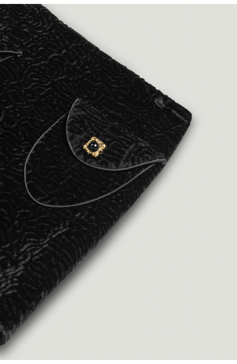 Nocturne Textured Velvet Mini Skirt, Alternate, color, Black