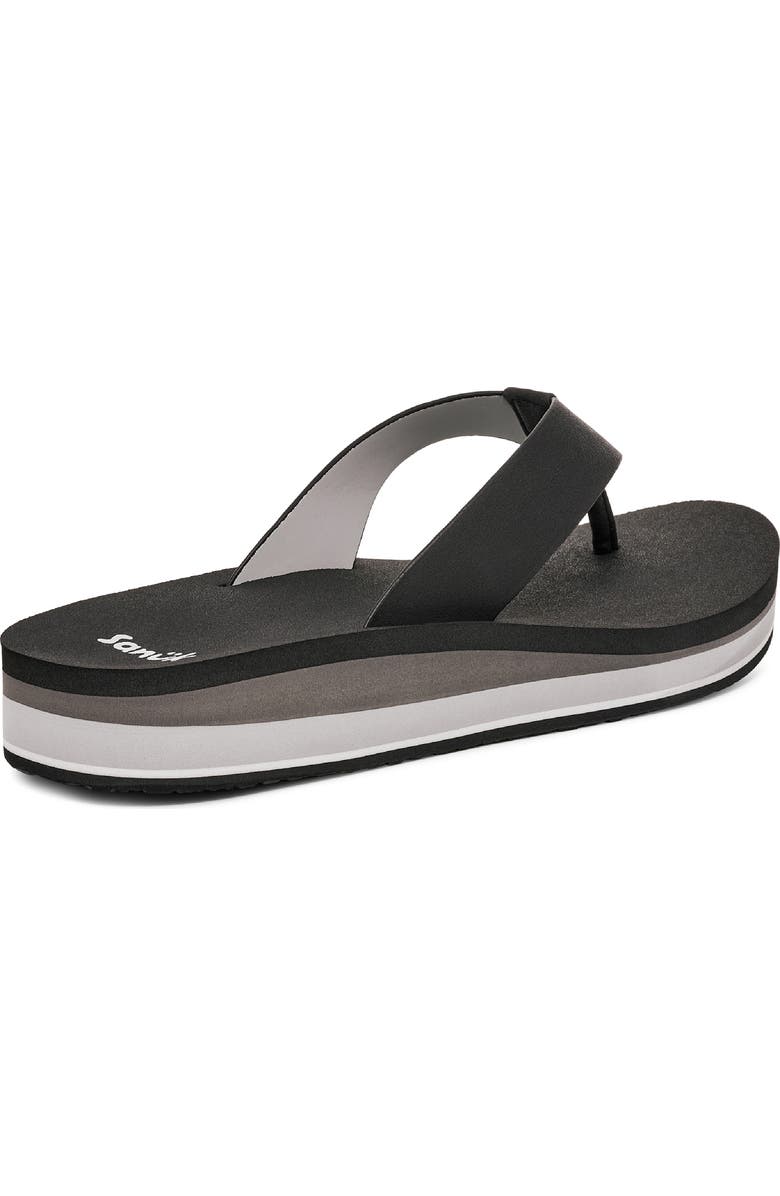 Sanuk Highland Flip Flop, Alternate, color, Black/Grey